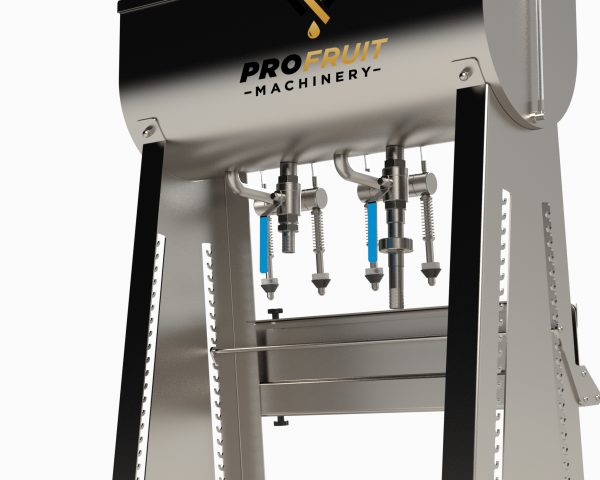 Gravitational bottle filler with 6 heads