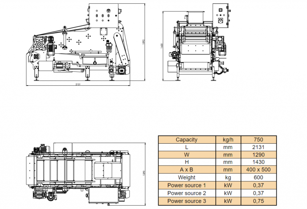 Belt press for juice production dpecification brochure
